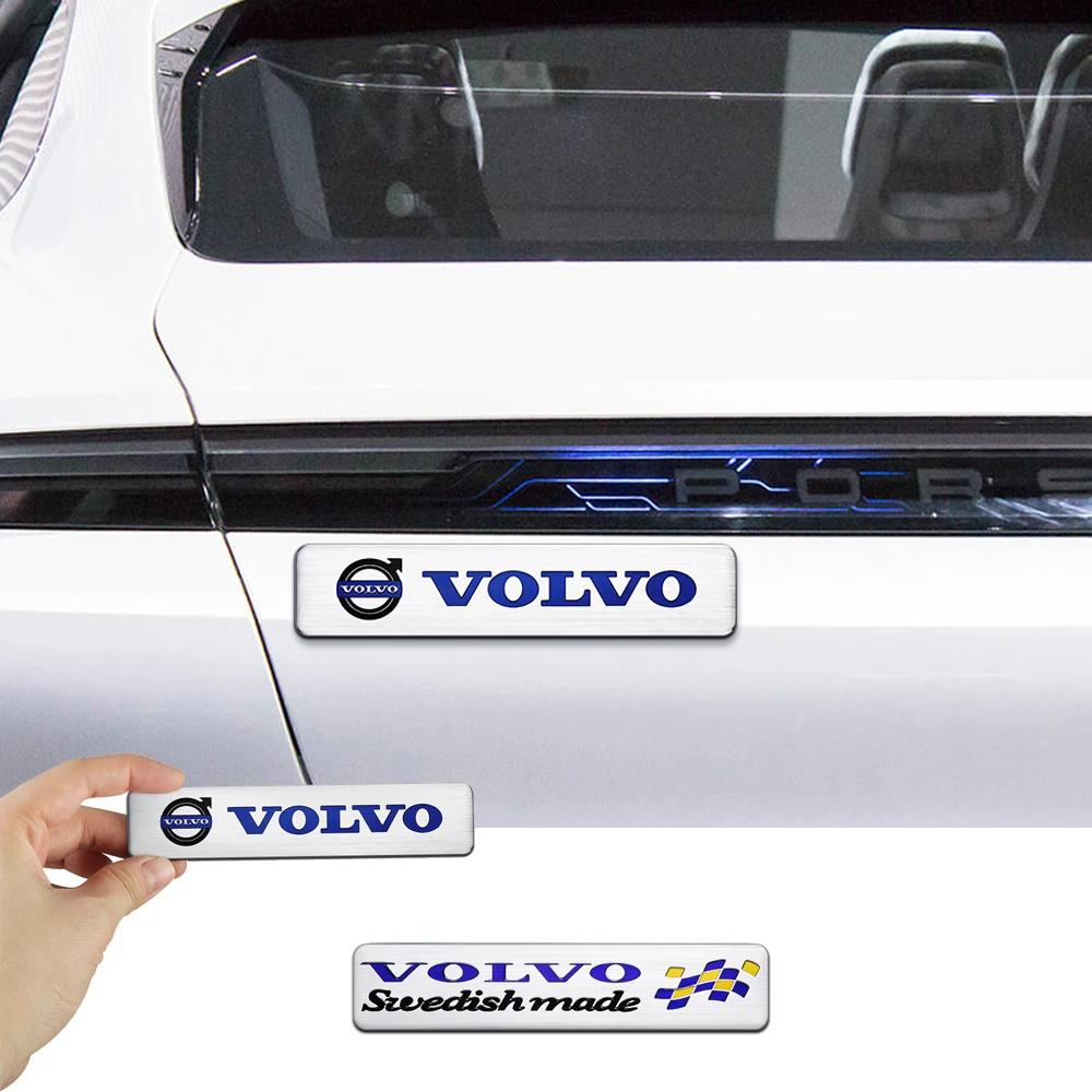 1PCS Aluminum Car Body Stickers Trunk Badge Exterior Decoration Sticker For Volvo R Design C30 C40 C50 C70 S40 S60 S70 S80 S90