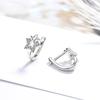 BELLA BOX Fashion Zircon Star Hoop Earrings Chic Women's Accessories Wedding Engagement Aesthetic Earrings Trendy Jewelry