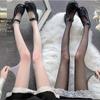 Ultra-Thin Silk Stockings: Core-Spun, Non-Crotch, Ladies' Black Pantyhose for Work