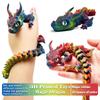 Cool 3D Printed Magic Dragon Model Movable Joints Desktop Decoration Creative Crafts Ornament for Home Office Halloween Gift