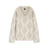 Women Relaxed Fit Aran Knit Sweater Multi 50553233978