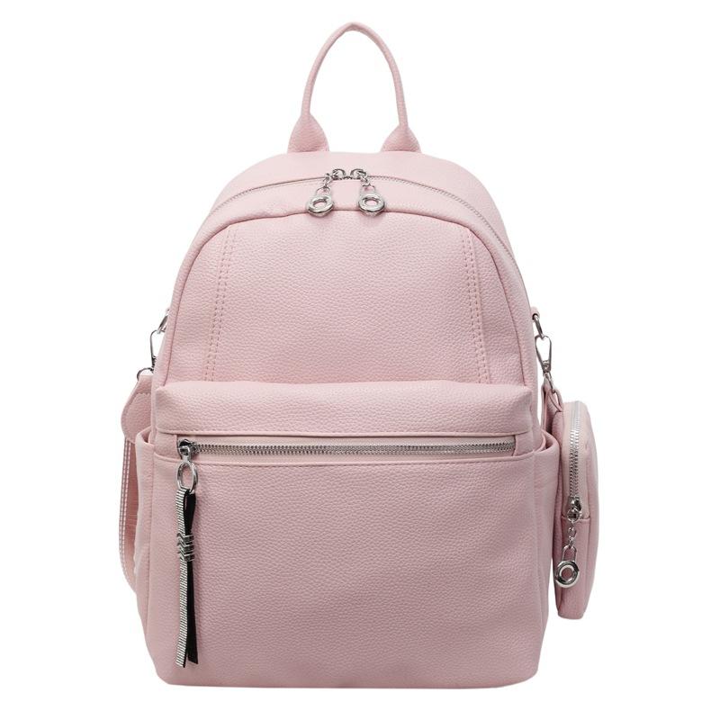 New Women's Backpack, Korean Version, Fashionable and Personalized Commuting Backpack with Coin Purse, Single Shoulder Bag