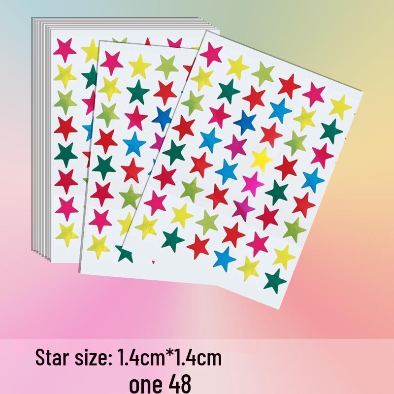 Five-Pointed Star Reward Stickers for Kindergarten - Teacher and Student Self-Discipline Chart