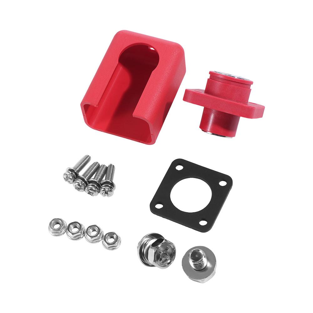 2Pcs 200A Lithium Battery Terminal Block Energy Inverter All-Copper Battery Power Terminal Safe Universal