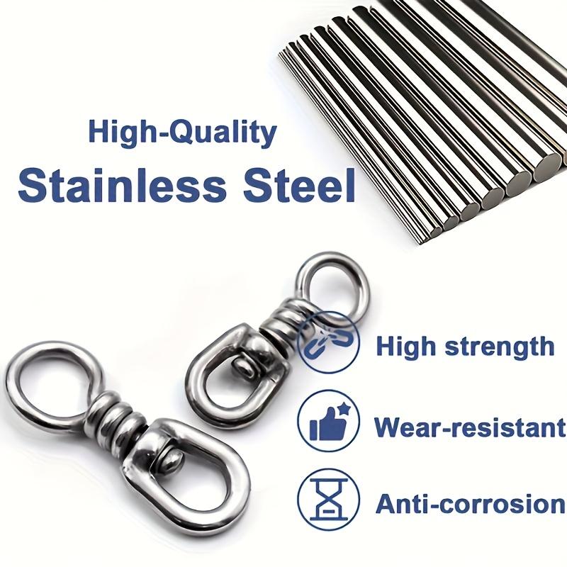 6pcs Stainless Steel Connector Rolling Swivel Snap Tuna Long Line Boat Saltwater Fishing Supplies Tackle Accessories