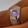 Alexandrite Oval Cut  Gemstone With 925 Sterling Silver Ring For Men's #A604 JL375656793478