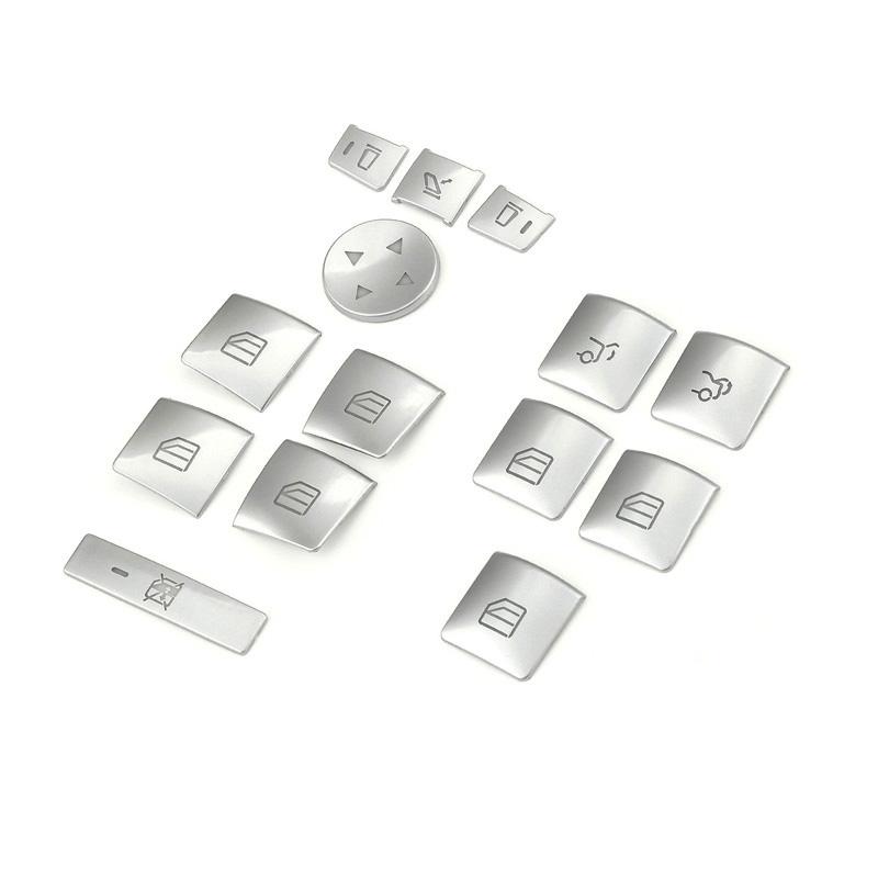 Car Seat Adjust Memory Unlock Button Cover Sticker for Mercedes Benz A B C E Class W204 W212 GLA X156 CLA C117 GLE 6 ML GL