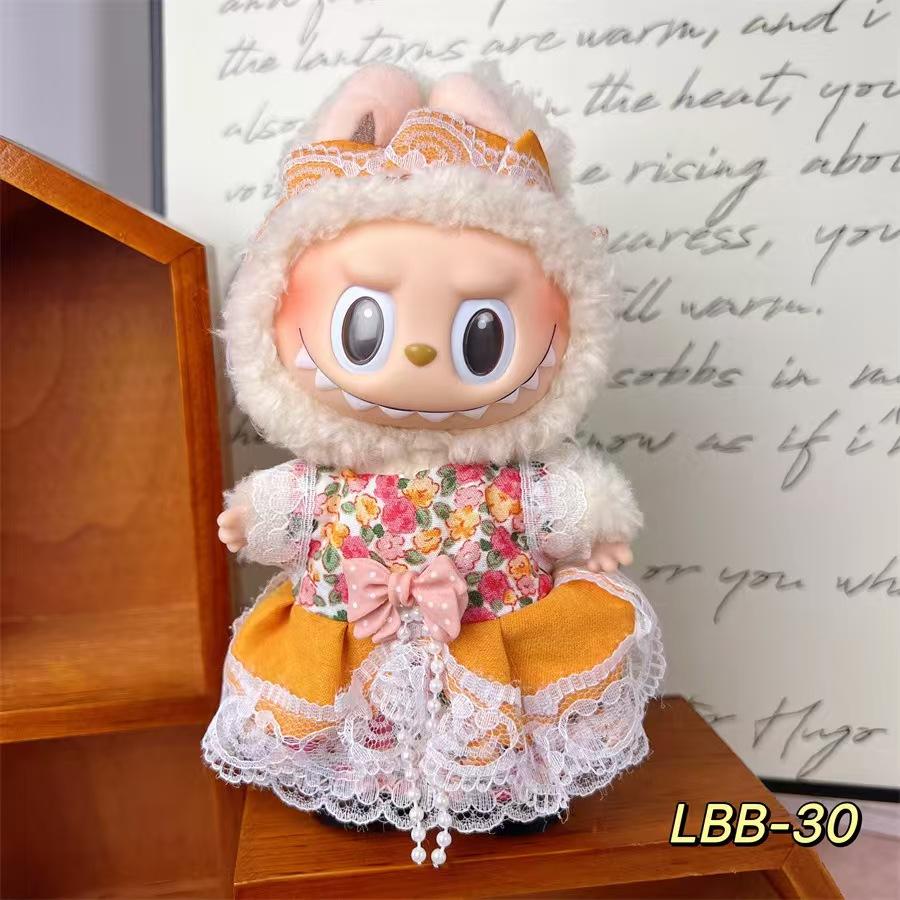 17cm Labubu Clothes Accessories First Generation Second Generation Doll Replacement Clothes Children's Toys Birthday Gift
