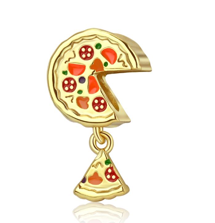 925 Silver Food Series Charms Beads Coffee Cup Bread Cake Ice Cream Pendant Fit Bracelet Necklace Women DIY Fine Gifts