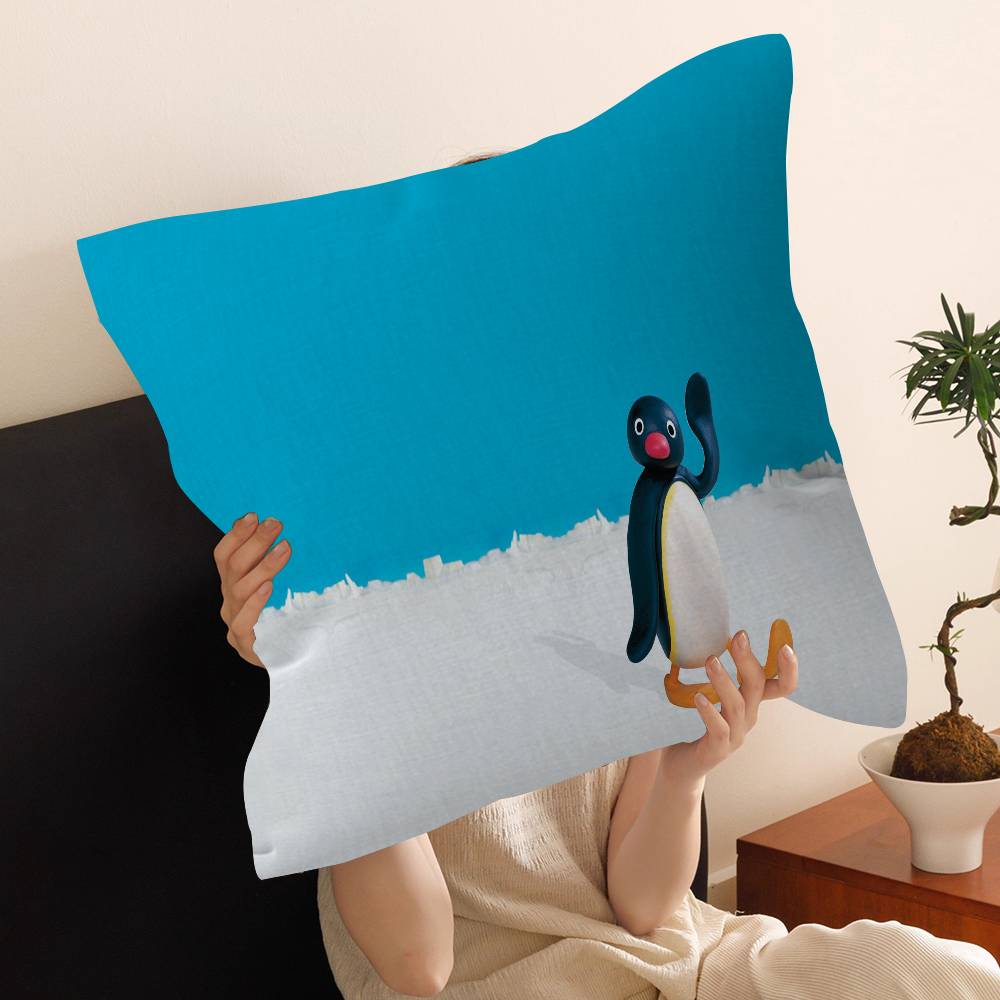 Cartoon P-Pingu P-Penguin Film Personalized picture text home decorative pillows Household Gifts 45x45cm
