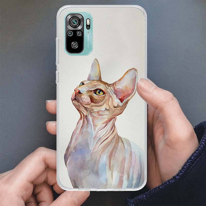 Lavaza Sphynx Sphinx Cat Phone Case For Xiaomi Redmi Note 14 13 12S 12 10 10S 11 11S 11E Pro Plus 11T 14Pro Soft Silicone Shell