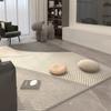 Modern Simple Striped Living Room Carpet Beige Gray Two Color Geometric Pattern Sofa Rug Simple Home Decoration