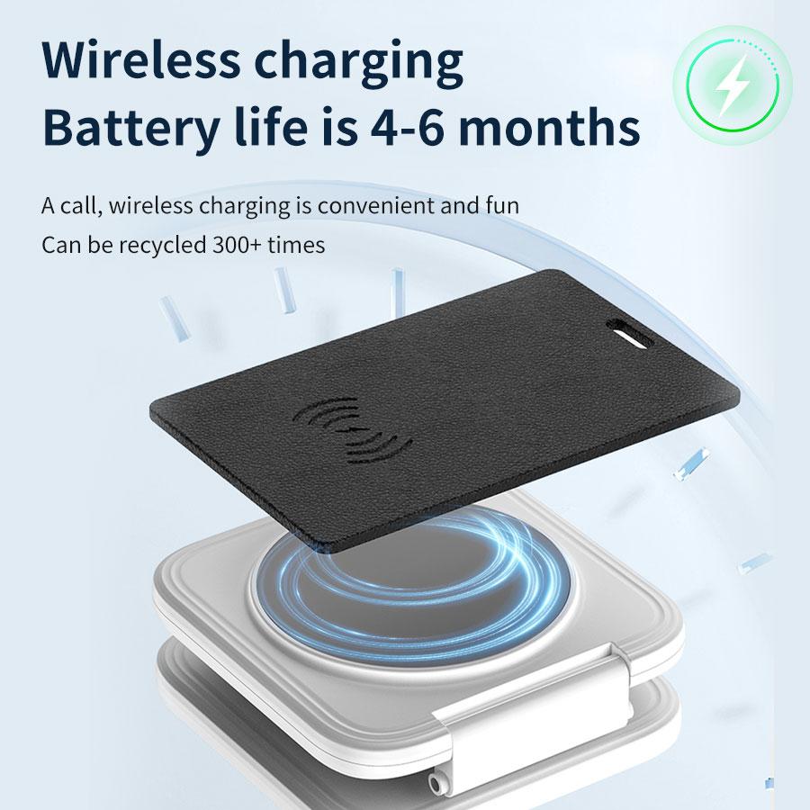 Wireless Charger Google Find My Device Tracker Card Wallet GPS Locator Smart Mini Tag Device Find My Airtag Replacement
