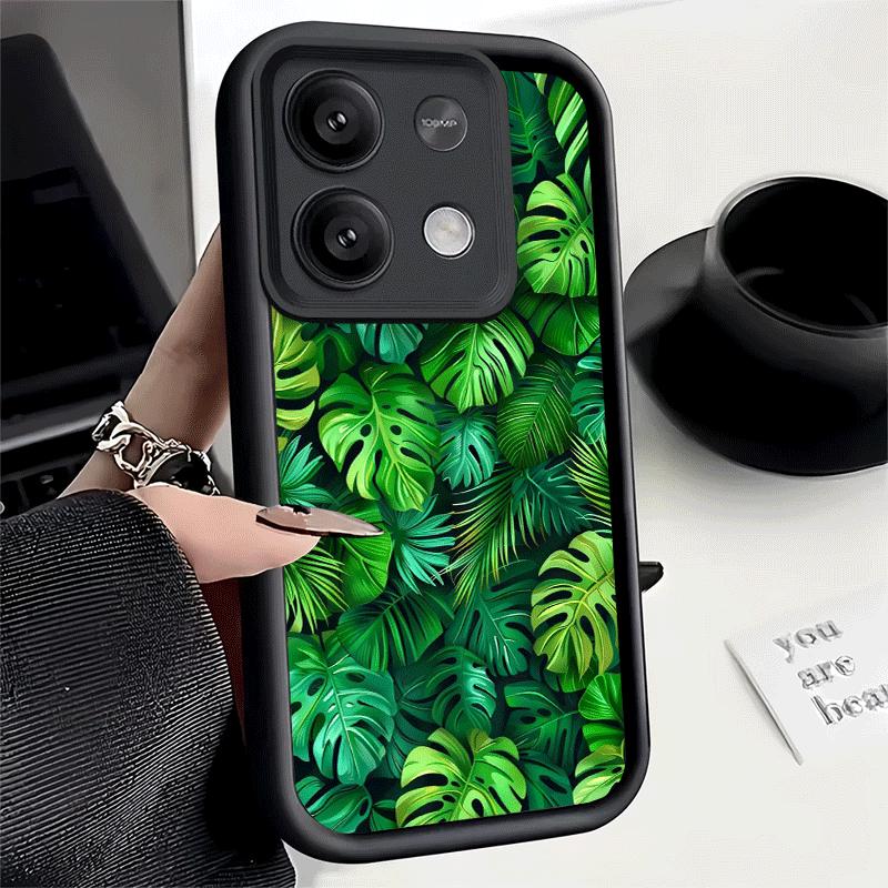 Phone Case for Xiaomi Redmi Note 15 14 13 Pro Plus Summer Plants Green Leaf Shell 12S 11 11S 11T 5G 14S Soft Silicone Funda