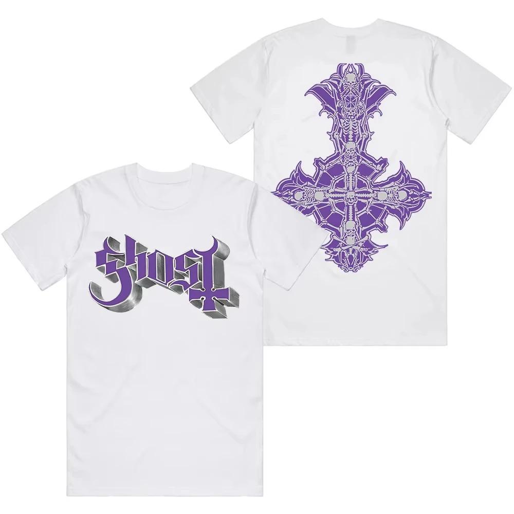 

ZX TEE Chrome Purple Skeletá Tee Ghost Band Hip Hop T Shirts Summer Short Sleeve Men s Women Top Round Neck Heavy Mental Streetwear Tee 4XL
