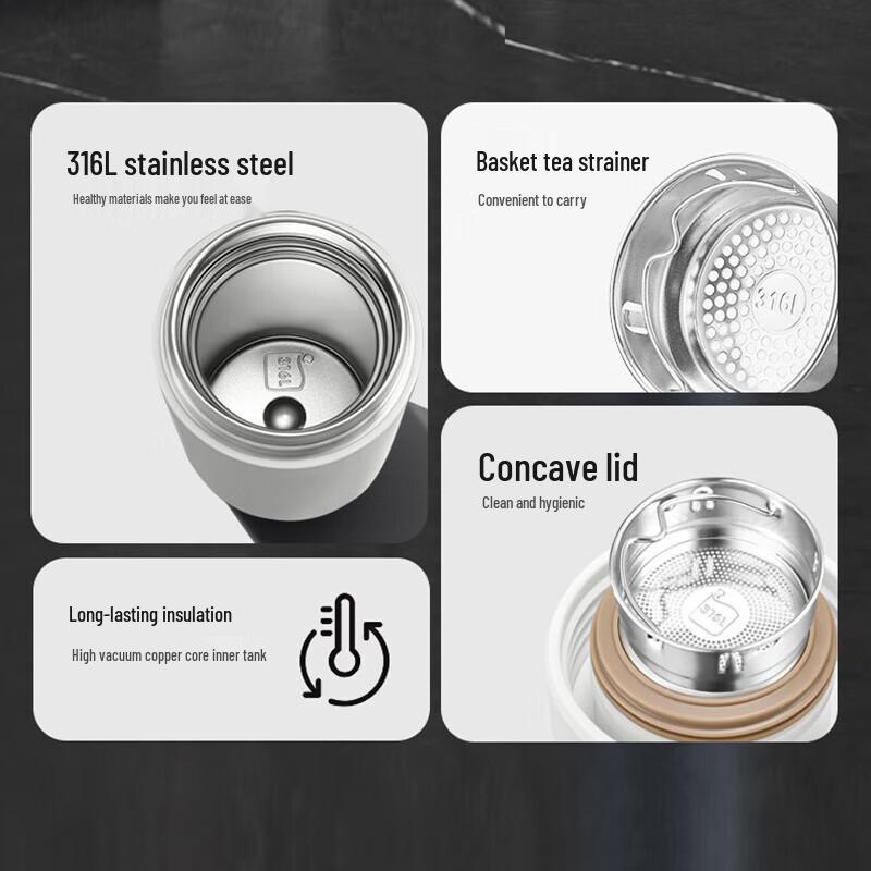 Supor Li-serie 500 ml termos i rostfritt stål