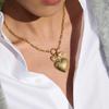 European and American stainless steel love necklace pendant collarbone chain titanium steel necklace