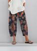 In Stock S-5XL Women's Casual Multi-color Print Loose Pants with Pockets - European/American Spring & Summer Fashion
