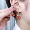 New Fashion Love Memory Red Maple Leaf Pendant Necklace For Women Cute Romantic Female Neck Chain Ladies Stainless Steel Jewelry
