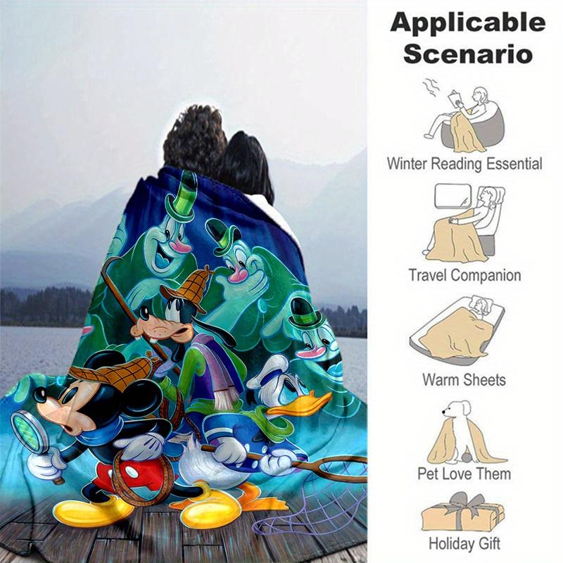 1pc, Mickey and Friends Home Decor Blanket: A Perfect Gift for Your Bedroom, Living Room, or Travel, Soft Flannel Throw Blanket, Ideal for Couches