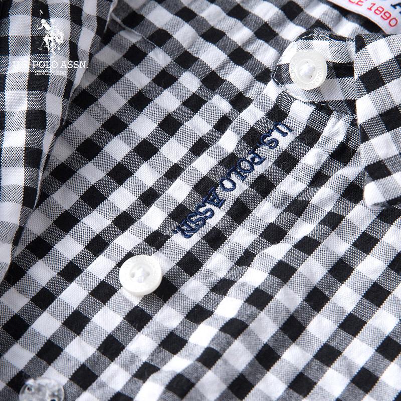 U.S. POLO ASSN. Women's Plaid Cotton Polo Shirt Dress