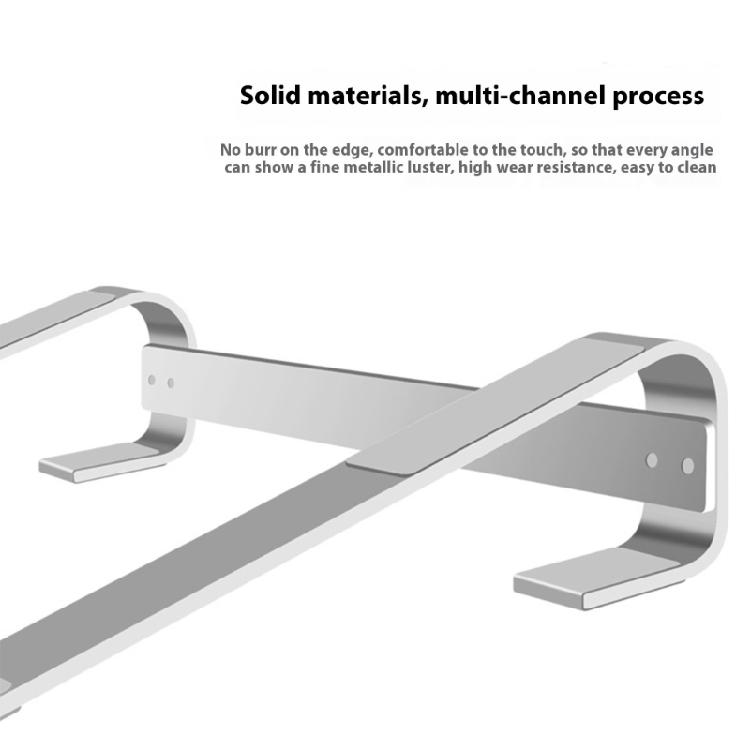 Wärmeableitender Aluminium-Computerständer für 10-18-Zoll-Laptops, Erhöhung mit rutschfester Silikonunterlage und langlebigem Rahmen-Halter