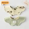 New Waterproof Two-sided Usable Baby Feeding Drool Bib Infants Wave Petal Saliva Towel Soft Burp Cloth For Toddler Kids Bibs