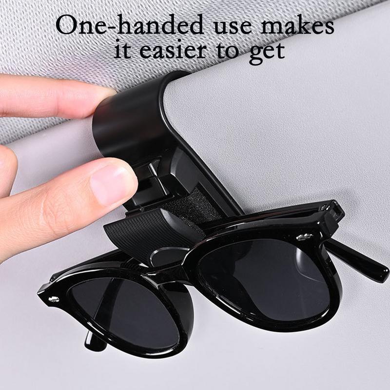 Sunglass Holder For Car Eyeglass Hanger Clip Visor Accessories Gadgets Sunglasses Mount Ticket Card Organizer For Commute Travel
