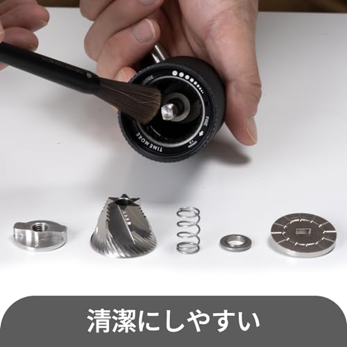 TIMEMORE Coffee Grinder, Manual, Compact, Foldable, Portable, Digital Chestnut NaNo3 Coffee Grinder with Adjustable Internal Setting, Dual Bearing Pos