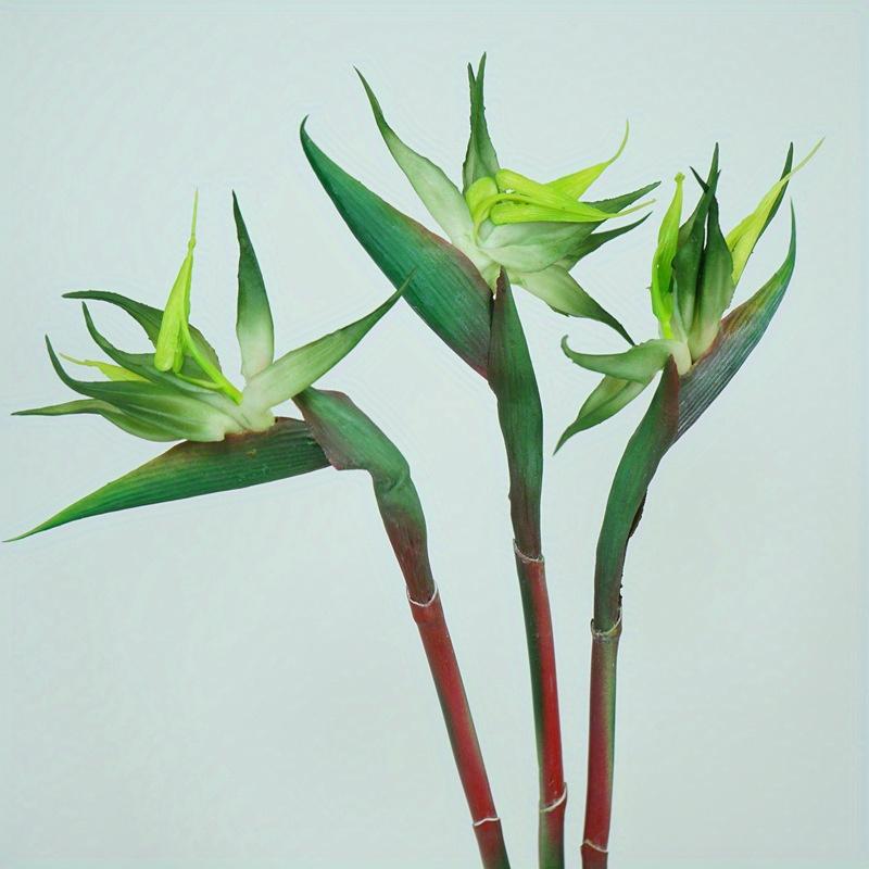 3pcs Artificial Bird Of Paradise Flowers Rubber Strelitzia 24.5'' Long Stem Flower Suitable For DIY Home Party Theme Decor