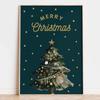 Vintage Christmas Metal Wall Decoration, Holiday Sticker Sign