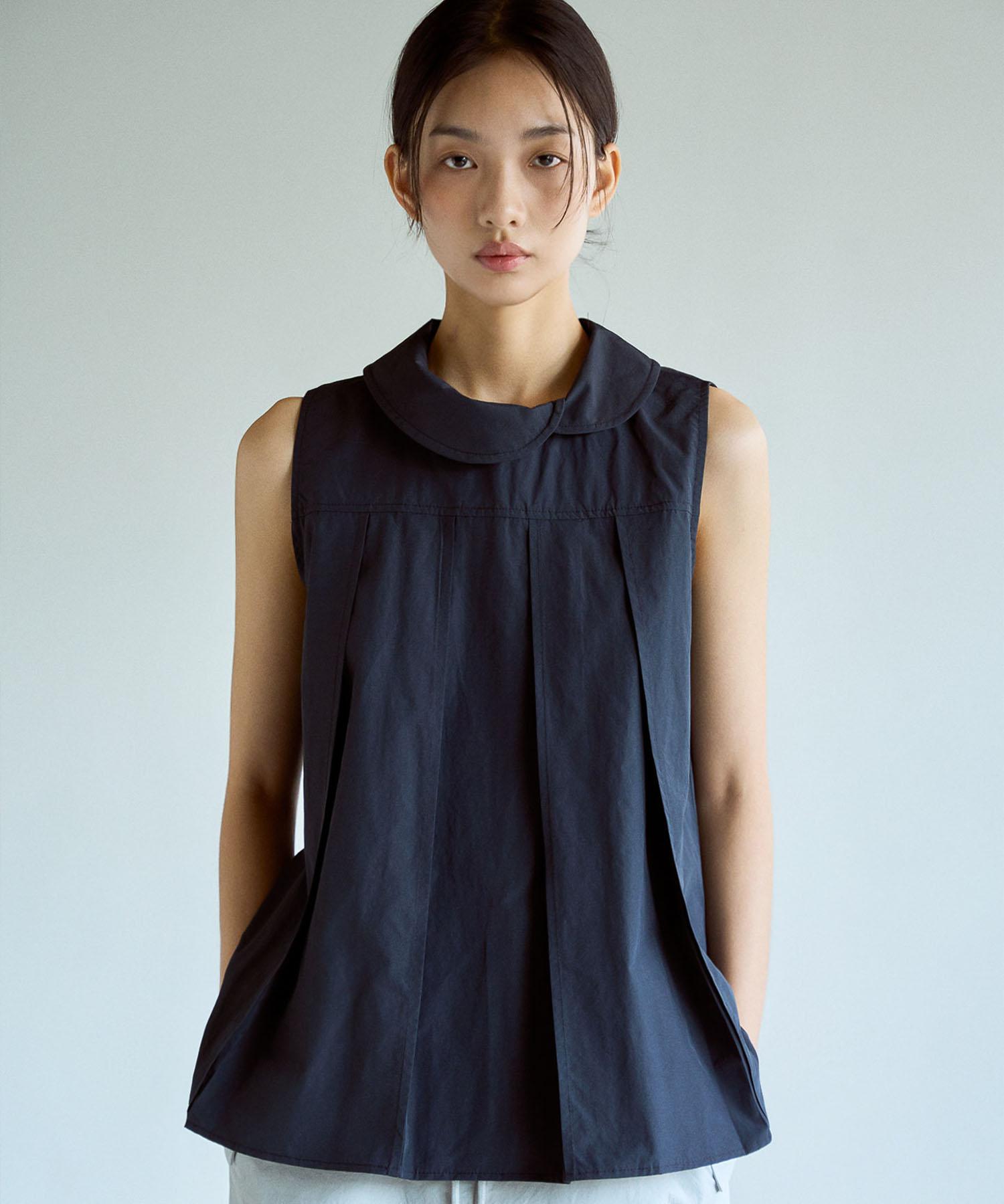 Auro Front Collar Blouse [ Charcoal ]