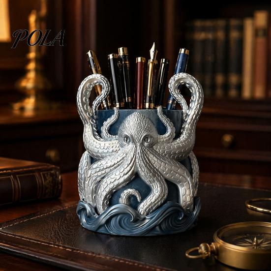 3D Printed Octopus Planter Planter, Artistic Coastal Plant Pot, Decorative Indoor Outdoor Container for Cactus, Succulents, Unique Desk Accessory Sun