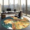 Buffy (19) Round Office Rug Decorative Floor Rug for Office Bedroom Living Room and Home Space