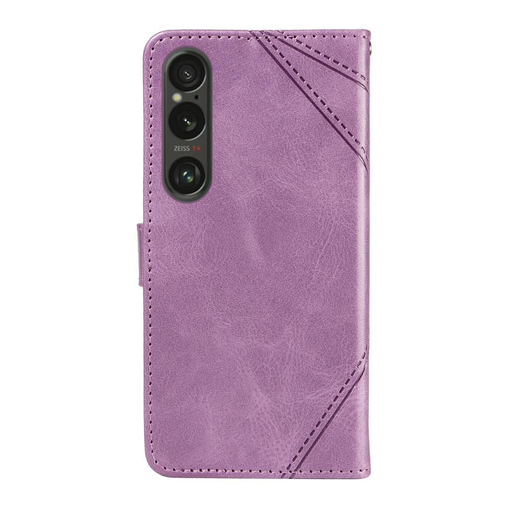 For Sony Xperia 1 VI Case Geometric Wallet Leather Phone Cover Folding Stand