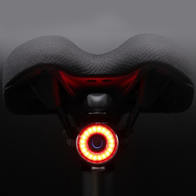 Bike Taillight IP64 Waterproof Rear Light USB Rechargeable LED Brake Light, Cycling Ridings Safety Taillight