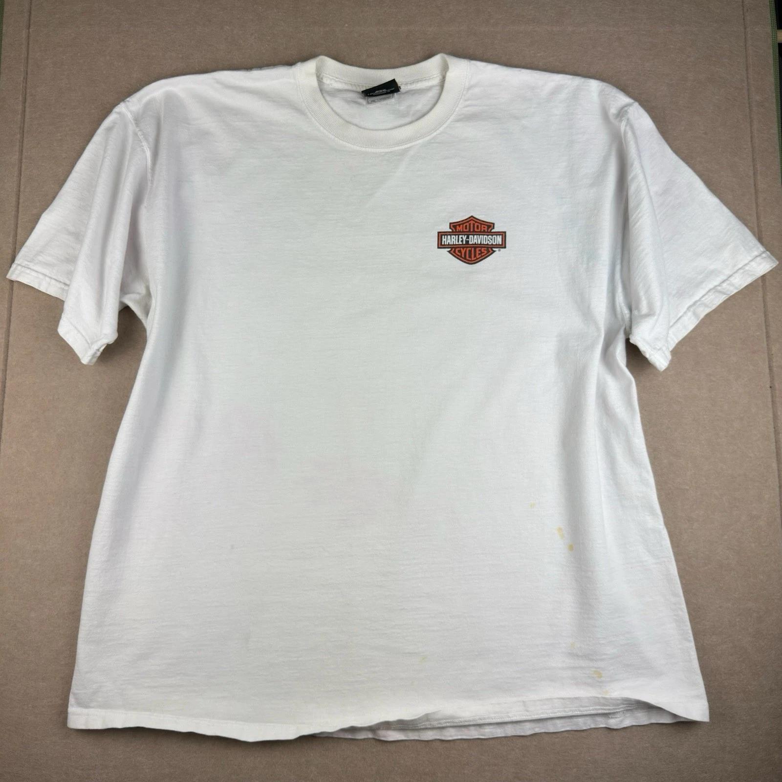 

Harley Davidson T-Shirt Men 2XL White Electric City Scranton PA Promo Tee USA 4XL