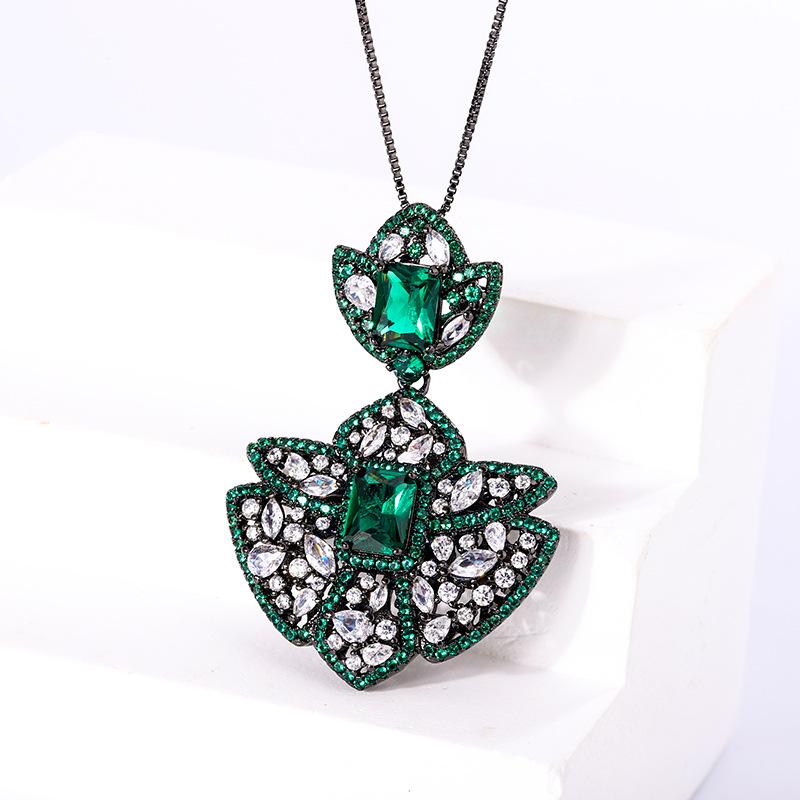 

Shengsheng Jewelry Copper Bottom Gold Plating Simulation Red Corundum Court Black Gold Premium Suit Female 6 * 8