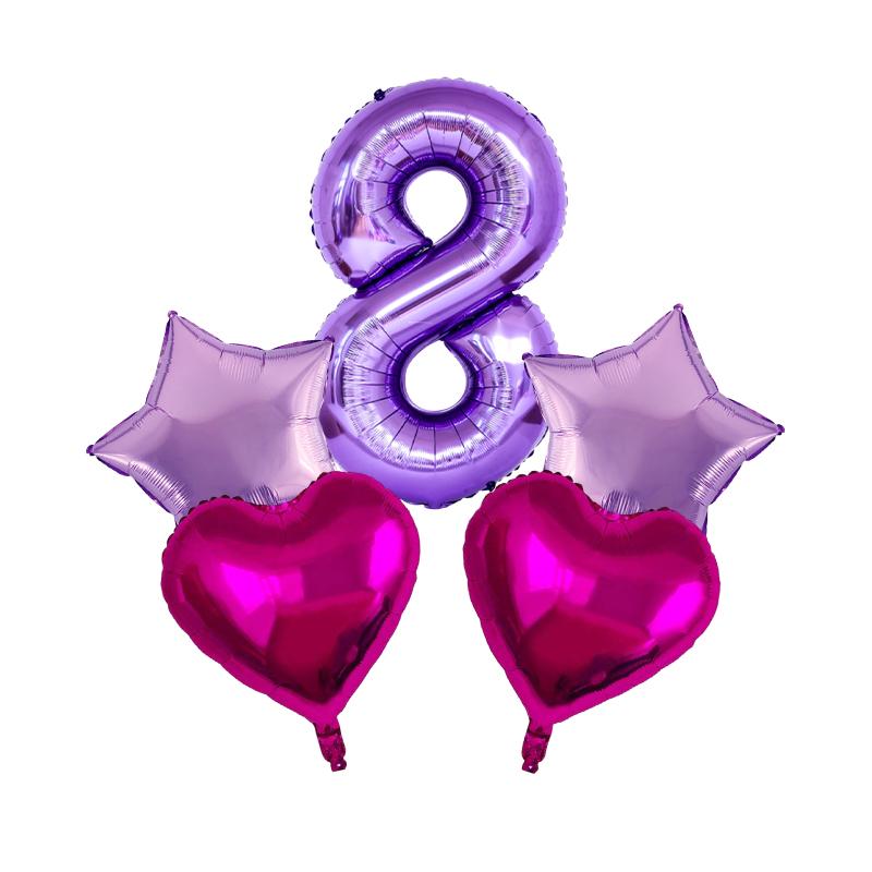 Lot Purple Balloon Set Latex Confetti Balloons Wedding Valentine's Day Globos Baby Shower Birthday Christmas Party Decorations