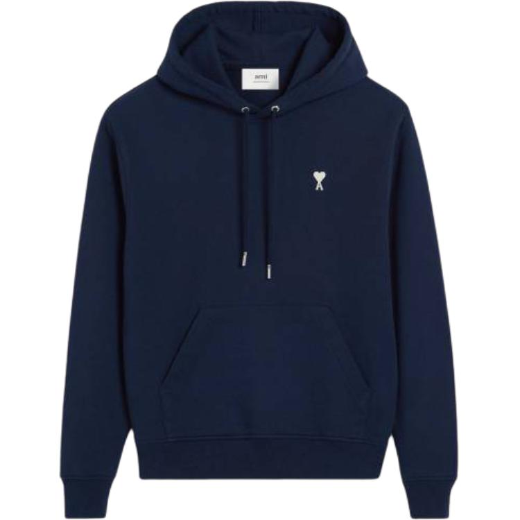 Ami Paris Ami De Coeur Logo Embroidered Drawstring Hoodie HSW260730-430