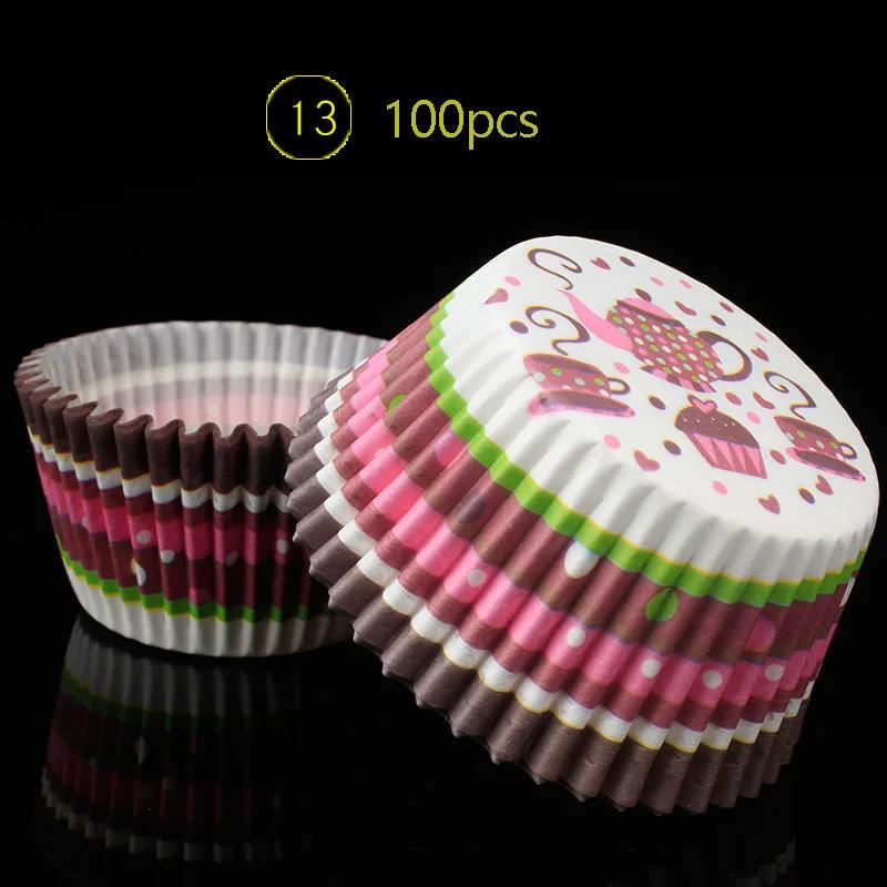 100Pcs Cake Muffin Cupcake Paper Cups Cake Box Cupcakes Liner Mold Kitchen Baking Accessories Cake Mold Cooking Tools