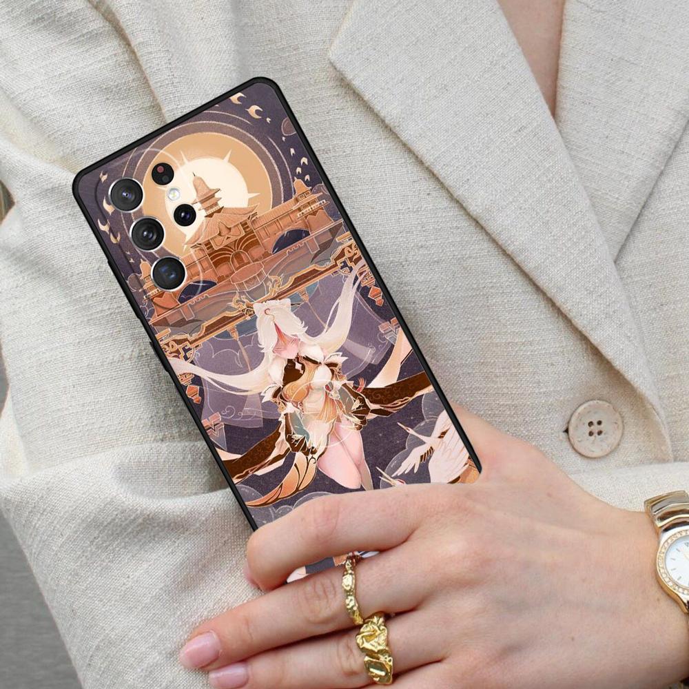 Ningguang Genshin Impact Cell Phone Case for Samsung Galaxy S26 Ultra S25 S24 S23 S22 S21 S20 Note10 Cover