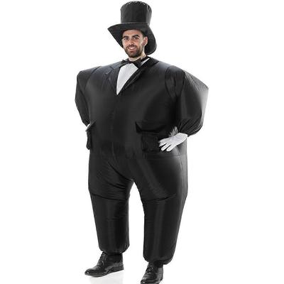 Aufblasbares schwarzes Gentleman-Kostüm für Erwachsene