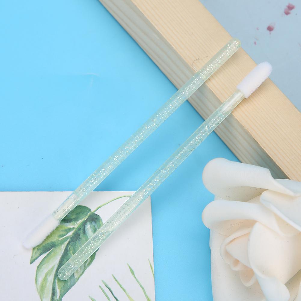 100 buc Pensulă de buze de unică folosință, Tampon de bumbac pentru curățarea genelor, Pensulă pentru spumă de gene, Instrument de machiaj