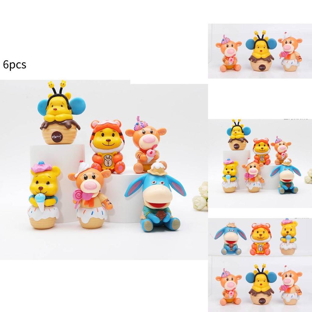 Cute 4th Generation Winnie The Pooh Tigger Piglet Eeyore Toy Figure Doll 8cm Plastic/plastic Anime Character Other