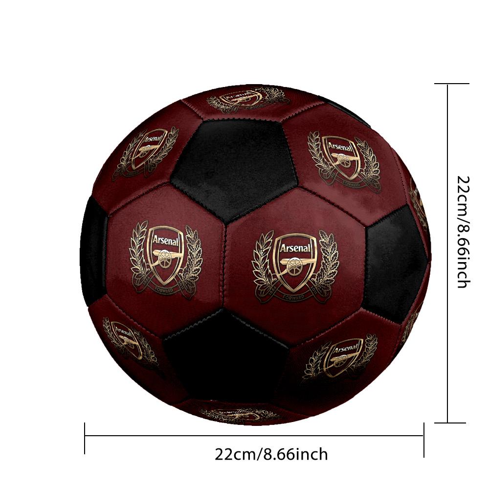 Arsenal Football Club Pallone da Calcio Colorato Per Tutte le Età Cucito a Macchina PVC Pronto per la Competizione Resistente Alto Rimbalzo.TAGLIA5