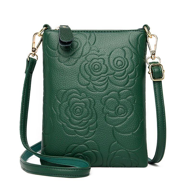 

Leather Mini Crossbody Fashion Ladies Phone Bag Green