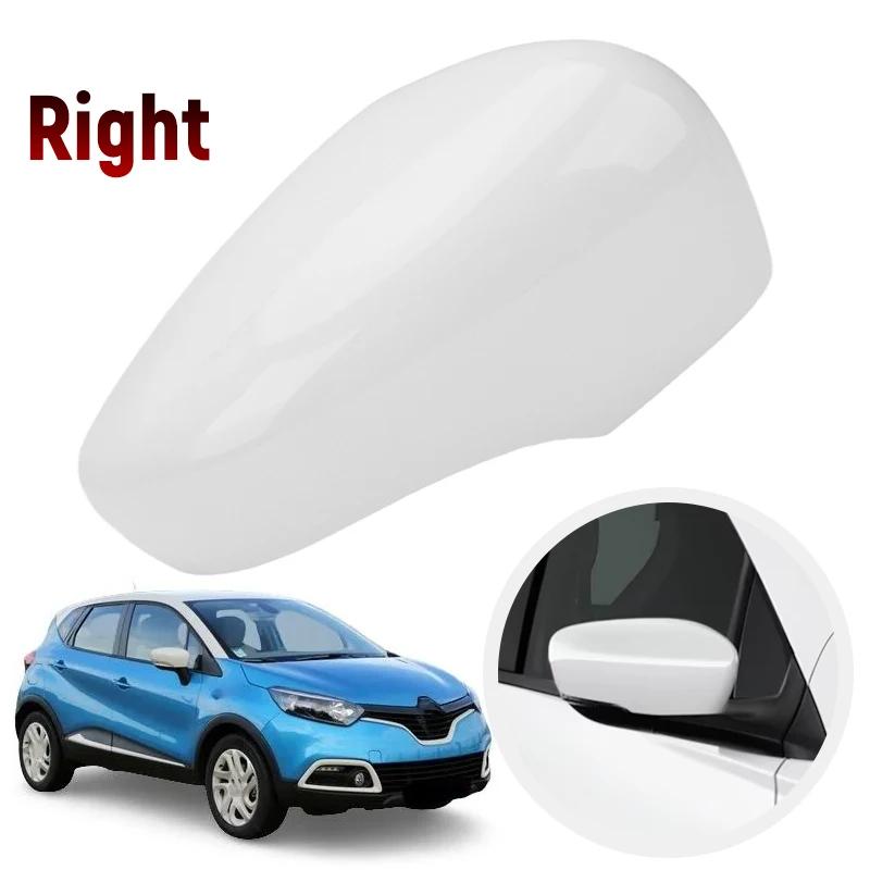 Blank Svart/Vit Bil Sidodörr Backspegelkåpa För Renault Clio 4 Mk4 / Zoe / Captur 2012- Dörr Sidobackspegelkåpa