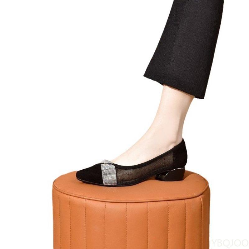 Fashion Casual versatile summer new low heeled women's shoes pointed  shallow mouth breathable fashionable comfortable women's shoes
