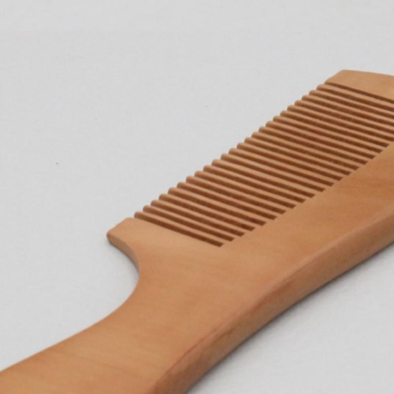 Daiso Peach Wood Handle Comb